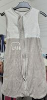 Babyschlafsack gestreift mit Elefantenmotiv grau gebraucht