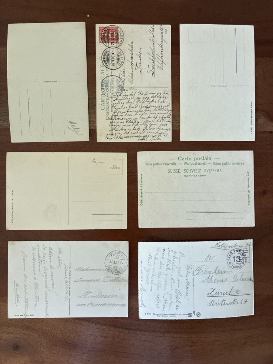Cartoline postali: 15 Ansichtskarten Schweiz Überraschungs Paket 98 – Usato da Oftringen venduto da Cla.vD.74 1