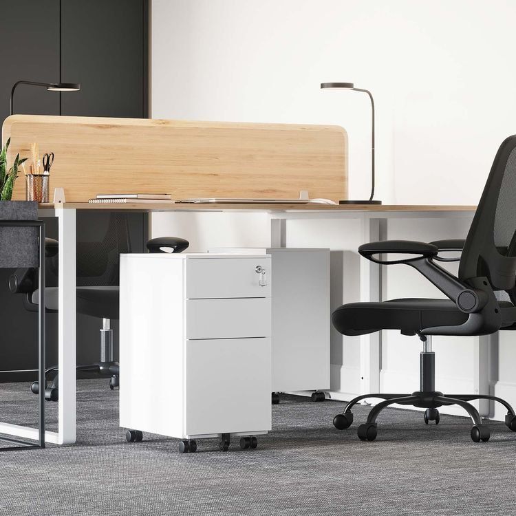 Banconi: Rollcontainer Stahl Büroschrank mit 3 Schubladen THOR – Nuovo e nell'imballaggio originale da Lachen SZ venduto da MAMORU-MOEBEL 2