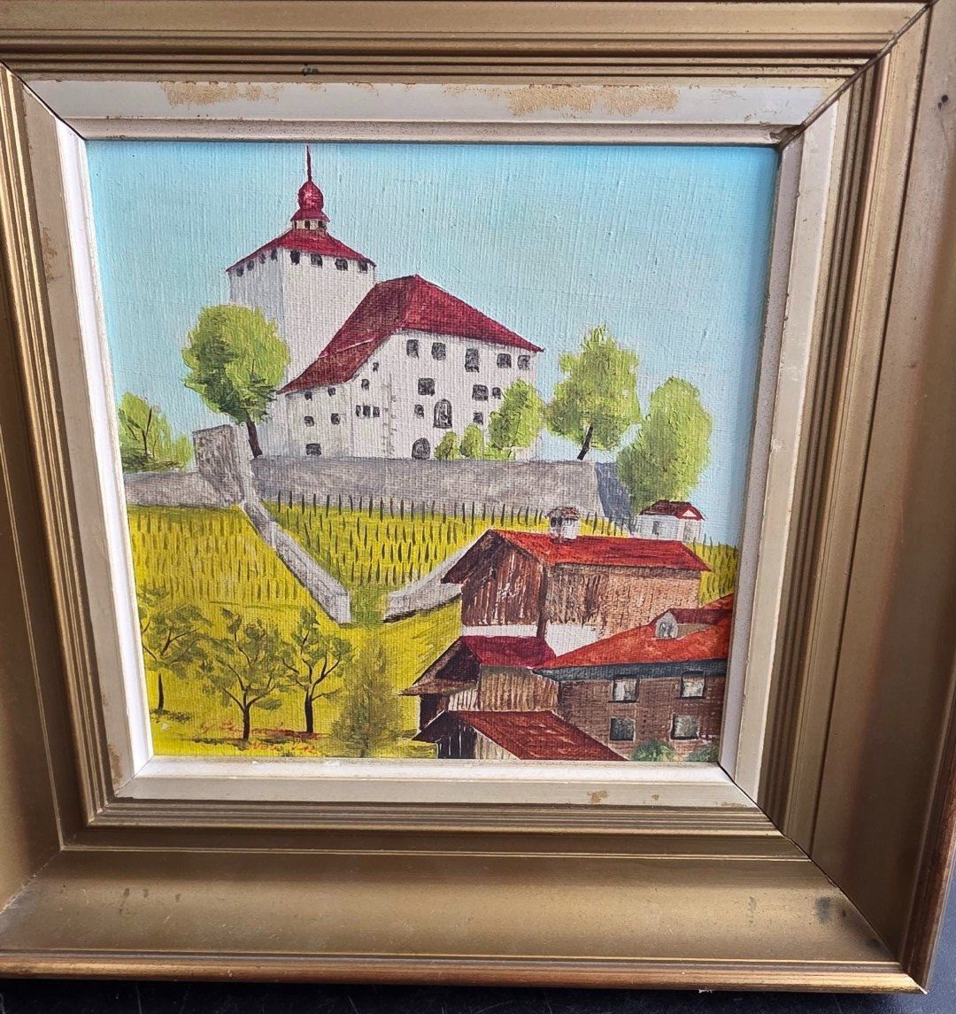 Gemälde: Gemälde Schloss Werdenberg – Original 1982 – Gebraucht aus Flums von Flumsantik 1