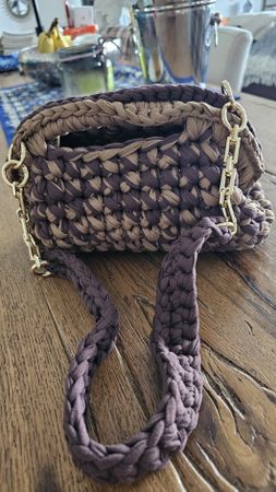 Brauner trendy Clutch Unikat
