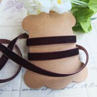 Samtband Bordür braun brun chocolat 4M velour Samt