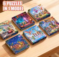 Puzzle-Magnetisch-Dino- 6 Puzzles in einem Block-kognitiv