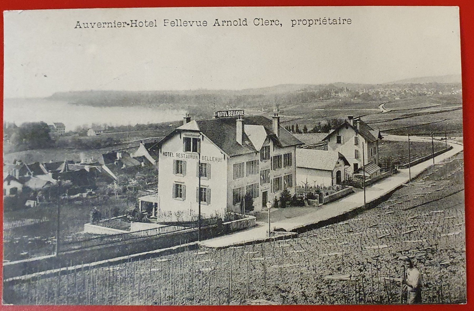 Cartoline postali: Auvernier - Hotel Bellevue 1916 – Usato da Kreuzlingen venduto da Rschweiz1