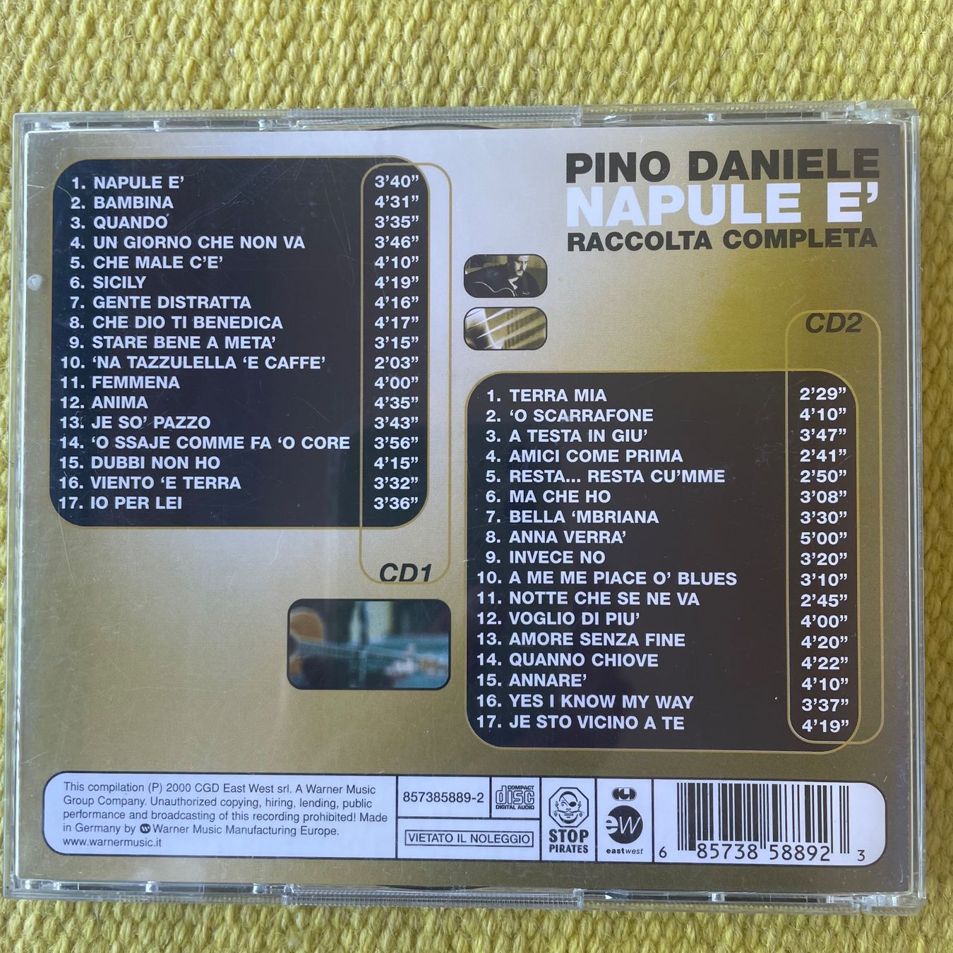 CD: PINO DANIELE-2CD NAPULE E RACCOLTA COMPLETA – Usato da Rorschacherberg venduto da CD-Roli 1