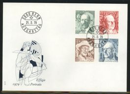 1979, FDC, Porträtmarken (626–629)