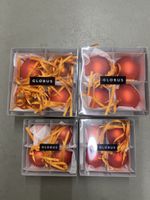 Weihnachtskugeln Globus orange diverse Grössen 