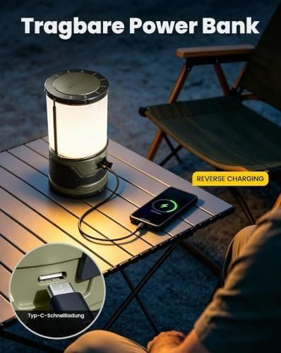 Lampen: Campinglampe aufladbar Reverse Charging 1200LM LED Camping – Neu und originalverpackt aus Hundwil von tec_mm27 6