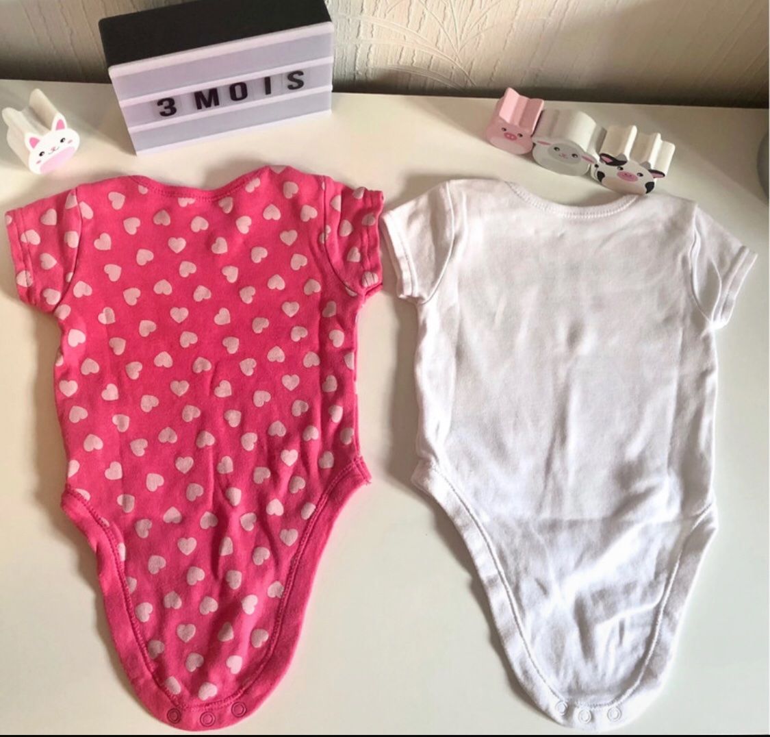 Pigiama & Simili: Lot de 2 bodies, 3 mois – Usato da Carouge GE venduto da Emilynette 1