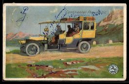 Reklame Continental-Pneumatic, Auto mit 