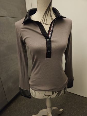 Marc Cain  Poloshirt Langarm Lehm Braun