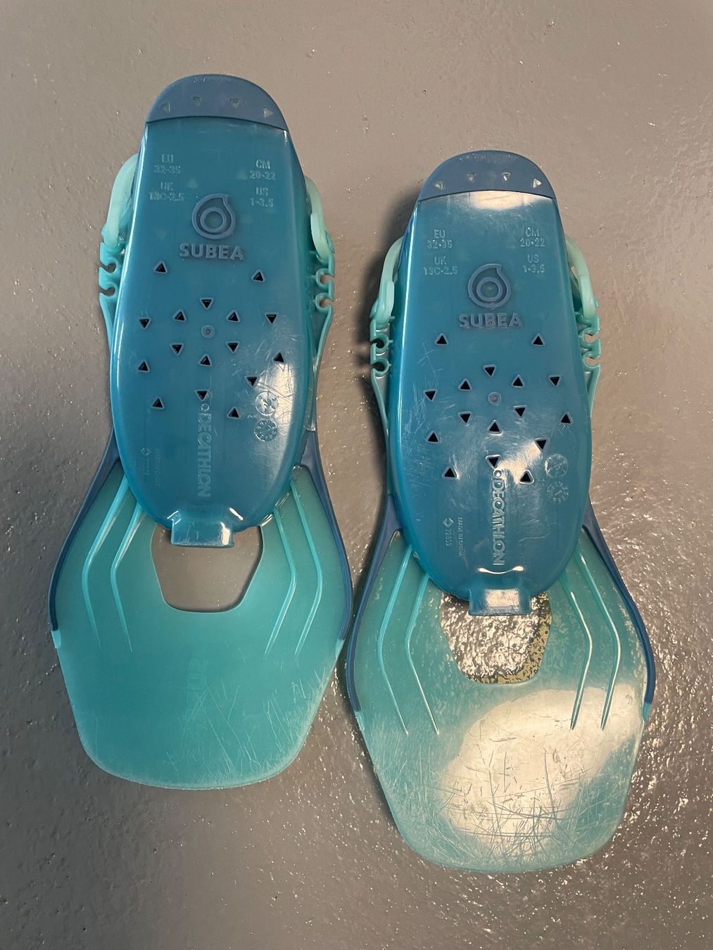 Decathlon Pinne, Maschere & Boccagli: Flossen für Kinder, Grösse 32-35 – Usato da Urtenen-Schönbühl venduto da katze008 1