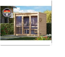 Saunahaus Hycore 3, naturbel. 9kW extern - Gratis Versand