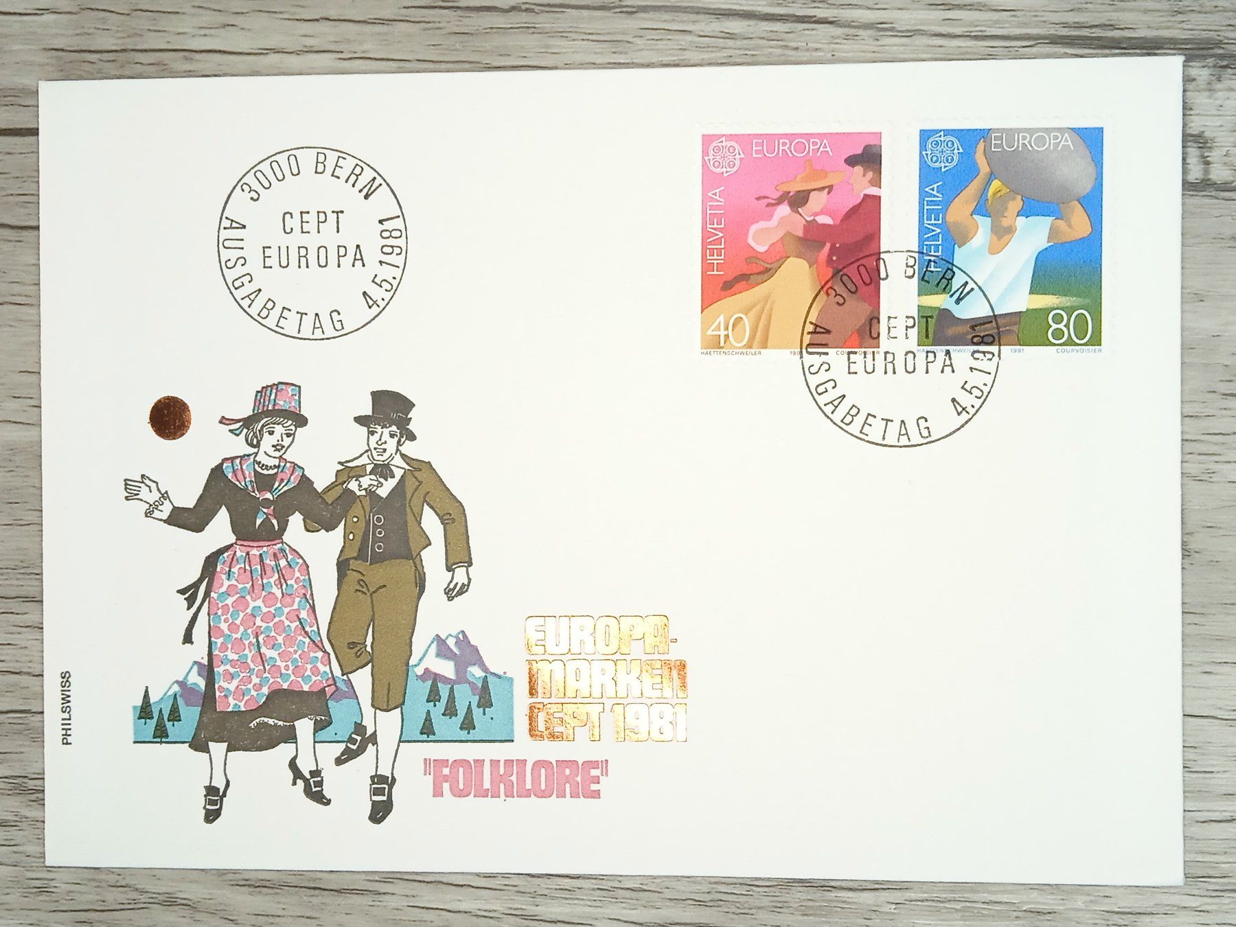 Tutti i francobolli: TR17 Enveloppe + Timbre Suisse 1981 – Usato da Cousset venduto da Patrick_Collections