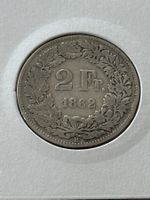 2 Franken 1862  sehr schön/sehr Rar