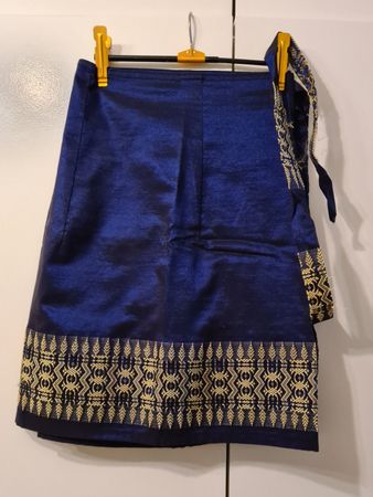 Kurzer Wickelrock Seide aus Thailand
