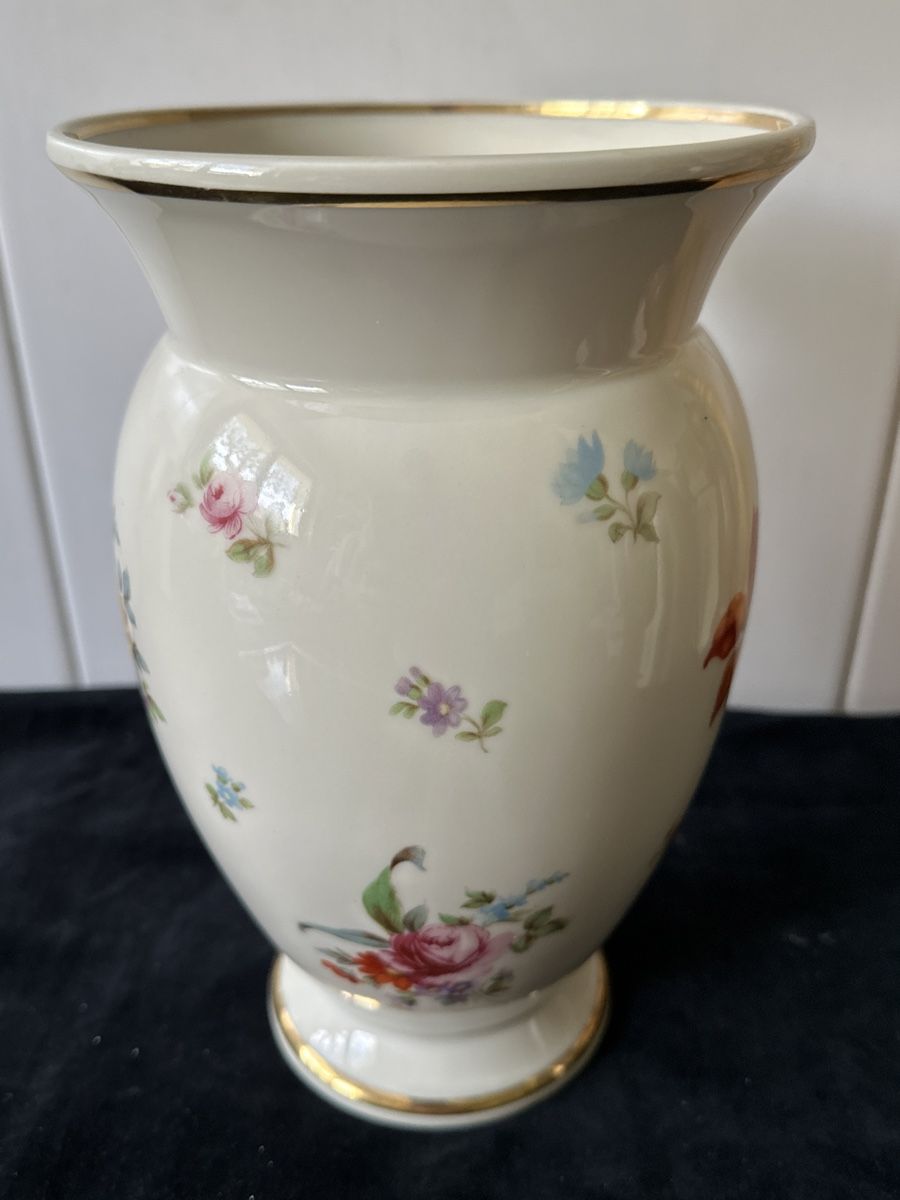 Vasen & Gefässe: Blumen - Vase,  Langenthal  1937 mit Blumen-Muster – Gebraucht aus Zürich von Chaeffeler 2