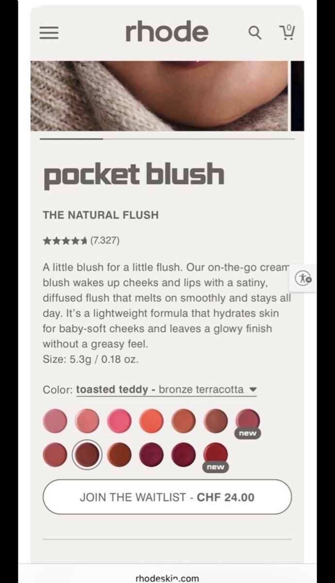 Rhode Make-up: Rhode Pocket Blush Toasted Teddy neu – Nuovo e nell'imballaggio originale da Arch venduto da sibylle.anne 1