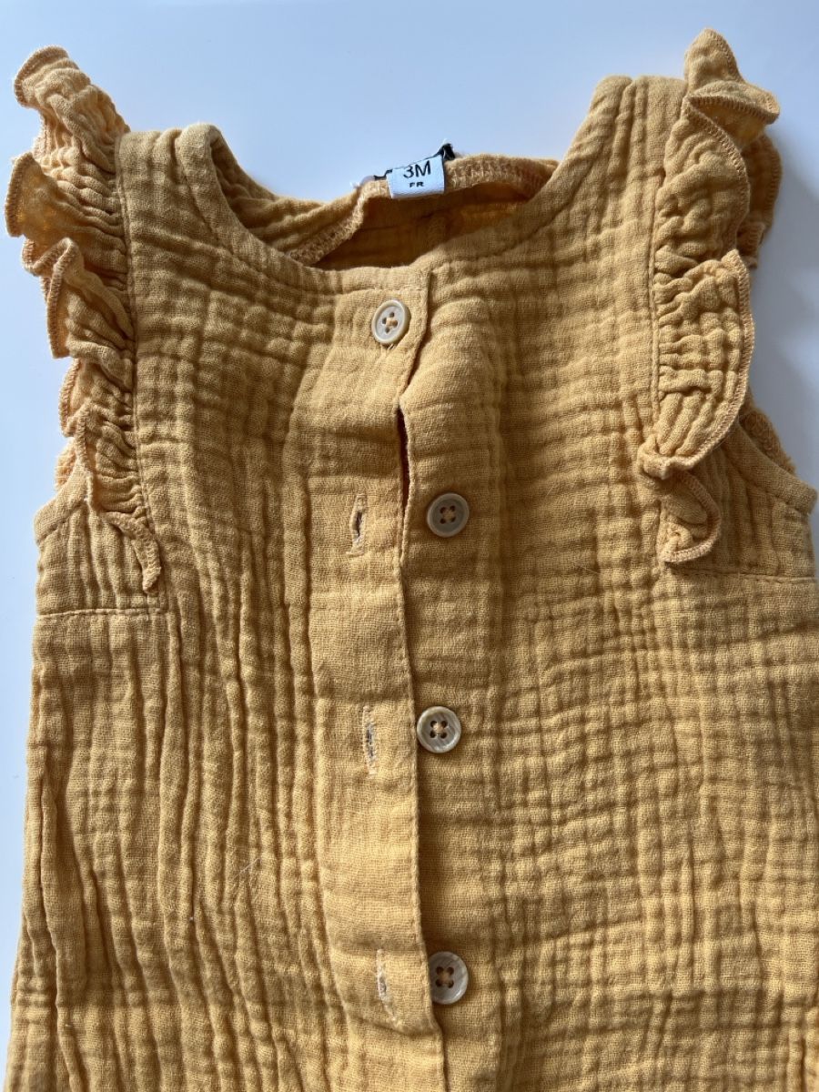 Pagliaccetti: Gelber Jumpsuit Gr. 3 Mt./62 – Nuovo (secondo la descrizione) da Oberwil BL venduto da FinjaBijou 1