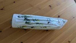 Lampion en bois et tissu vietnamien motif bambou
