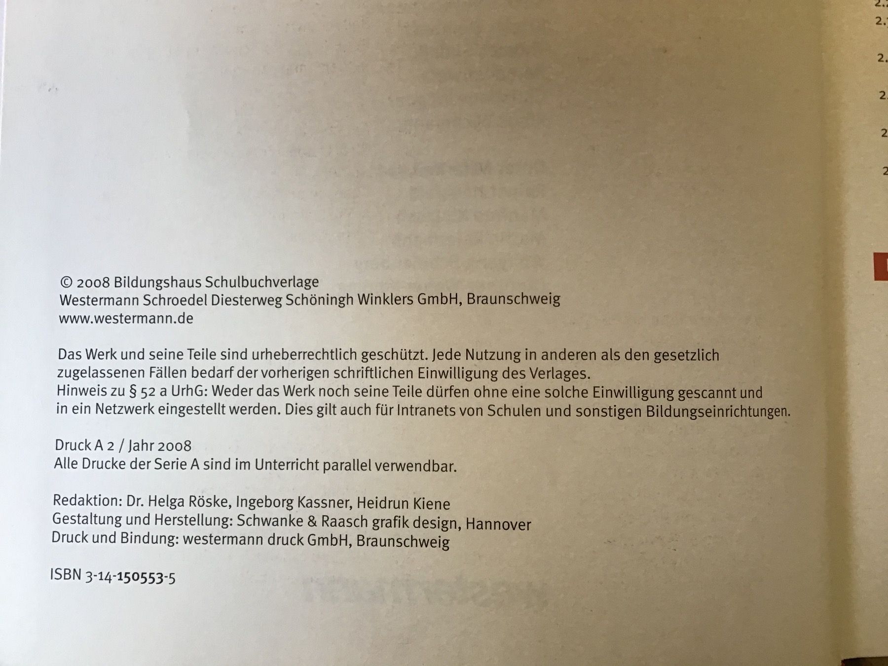 Libri: Schulbuch NATUR BEWUSST 2 – Usato da Giswil venduto da Pingu109 2