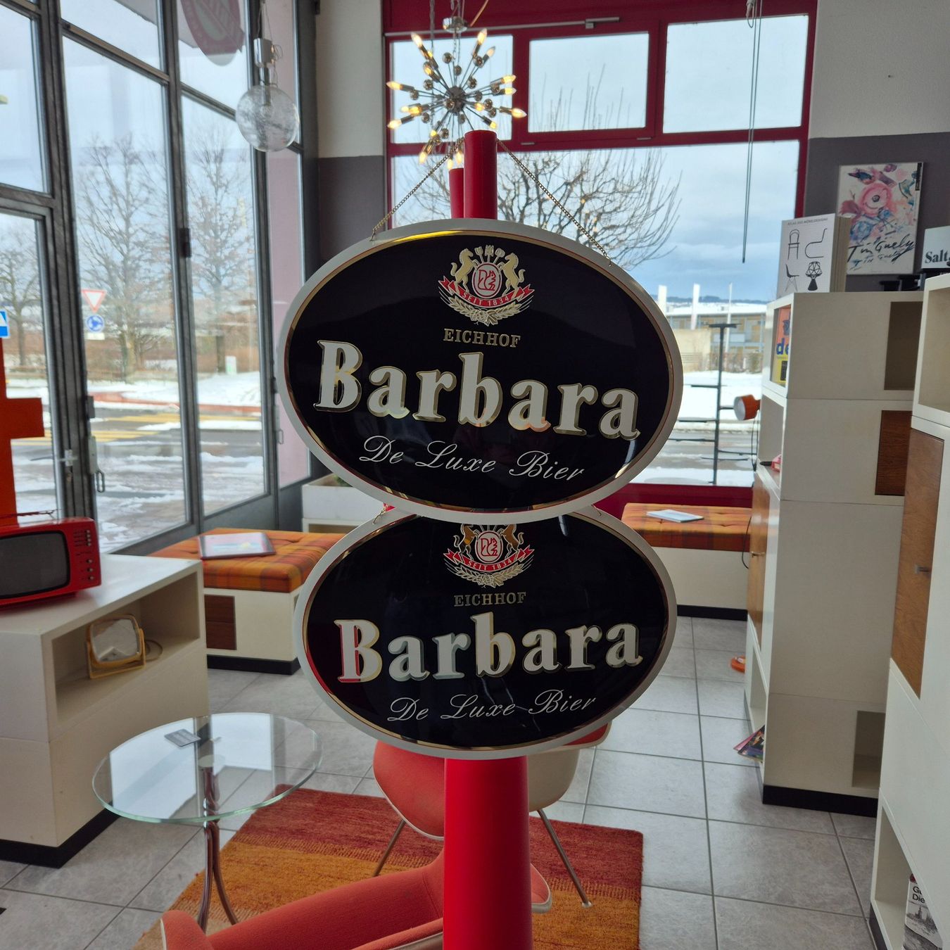 Eichhof Schilder: 1 Eichhof Barbara Werbeschild Blechschild Schild Bierwerbung – Gebraucht aus Nottwil von Wondewa-Shop 9