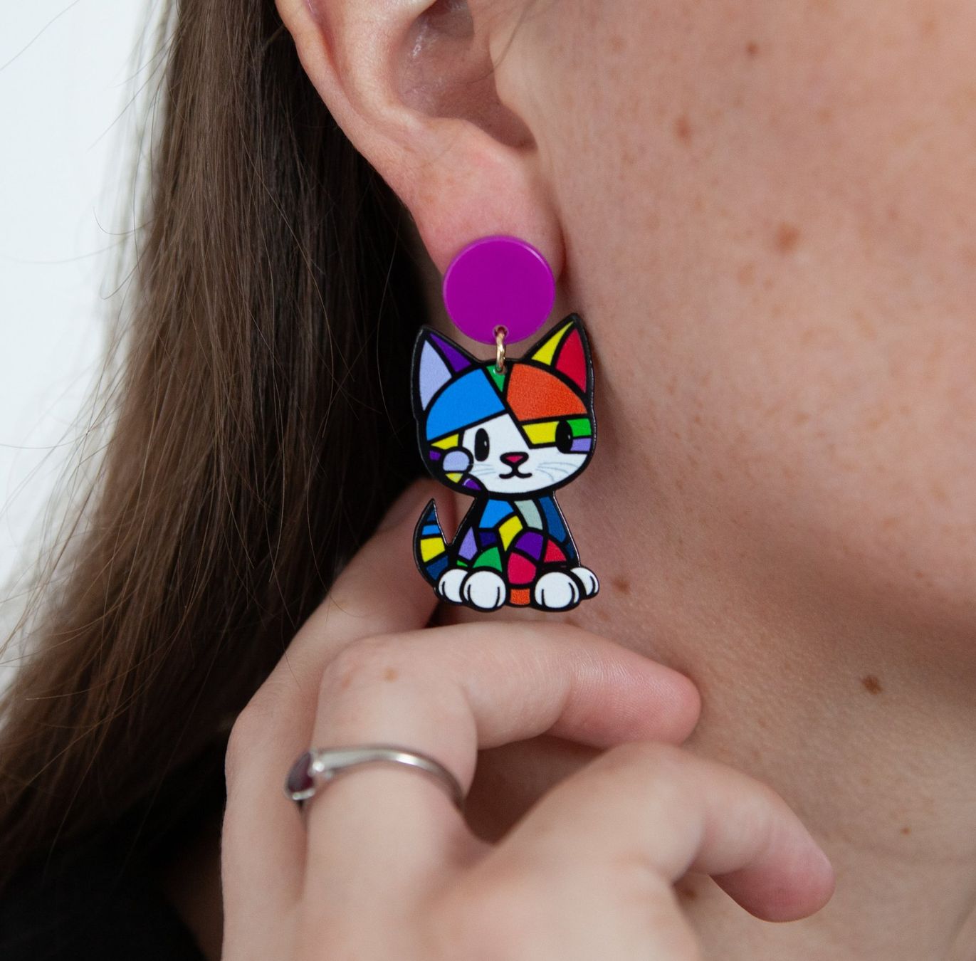 Orecchini pendenti & Orecchini a lobo: Boucles d'oreilles originales Chat neuves – Nuovo (secondo la descrizione) da YVERDON-LES-BAINS venduto da Tony-no 3