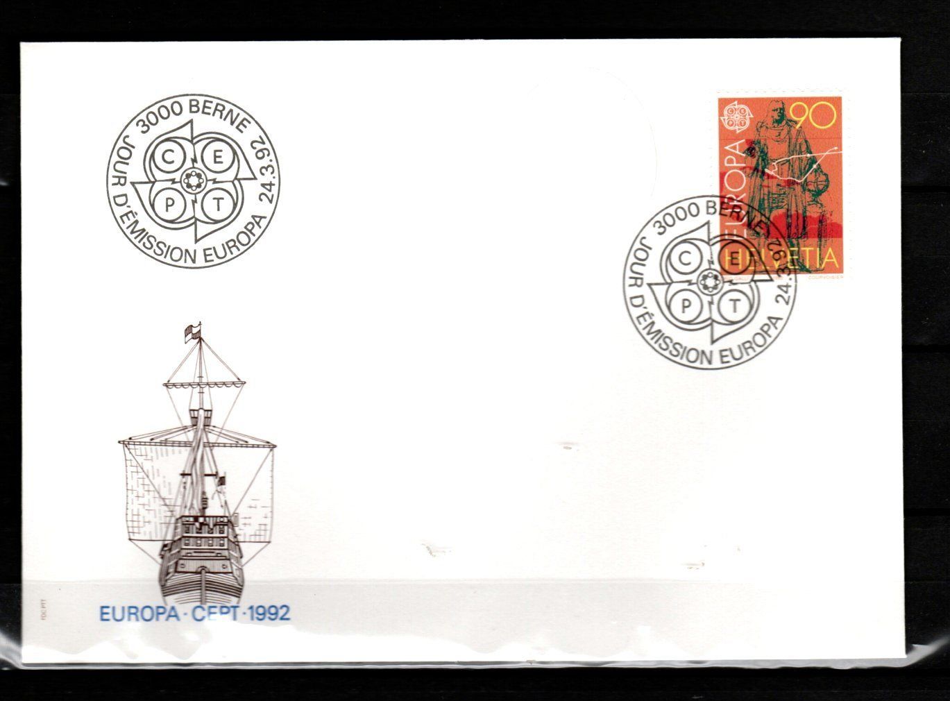 Tutti i francobolli: 1992 - FDC / Europamarken /  Kolumbus-Statue – Usato da Schaffhausen venduto da poststamp