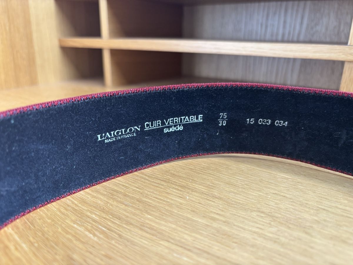 Cinture: Ceinture en daim vert l Aiglon - 75cm – Usato da Founex venduto da ari_2gt7 1