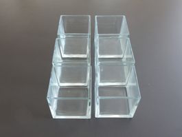 6er Set kleine Glas Schalen