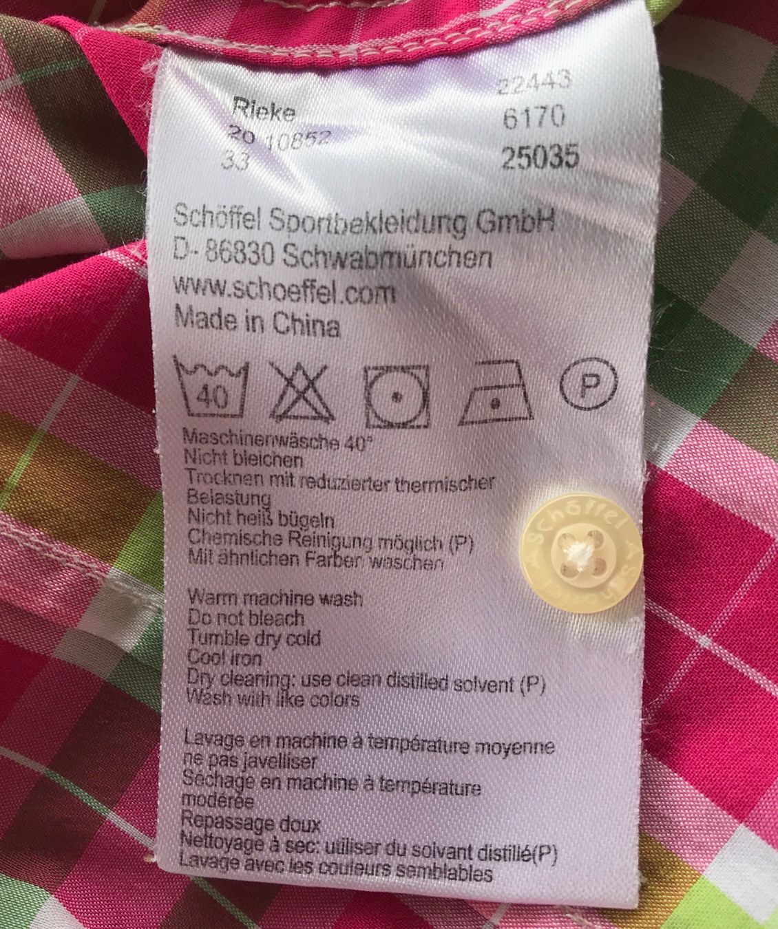 Schoeffel Camicette: Schöffel Wanderbluse Rieke, Gr. 38 – Usato da Ebnat-Kappel venduto da Molton 5