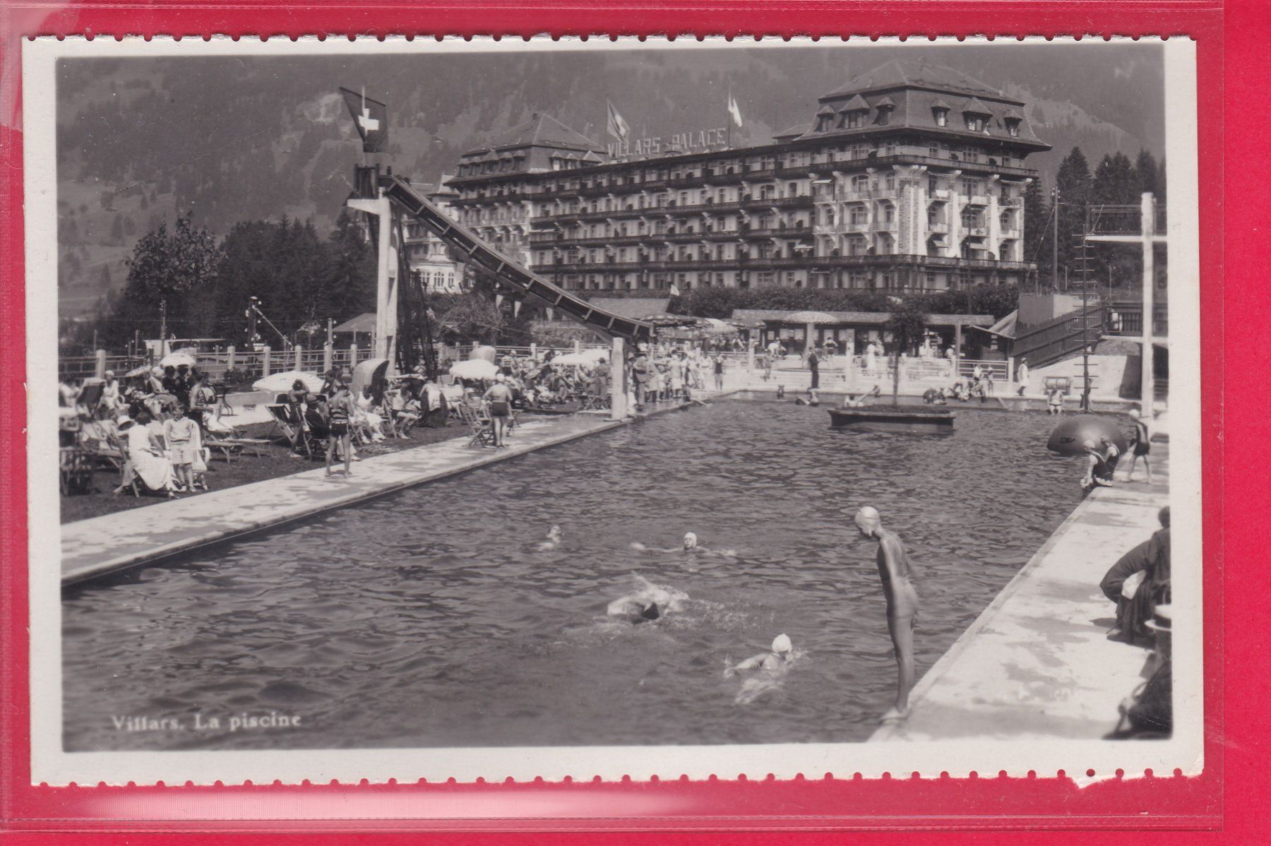 Cartoline postali: VILLARS, LA PISCINE – Usato da Oberrieden venduto da Gebirgsstelze