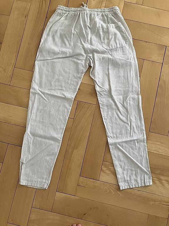 Pantaloni: Herren Leinenhose beige in Größe L – Usato da Bern venduto da fin_p2nq 3