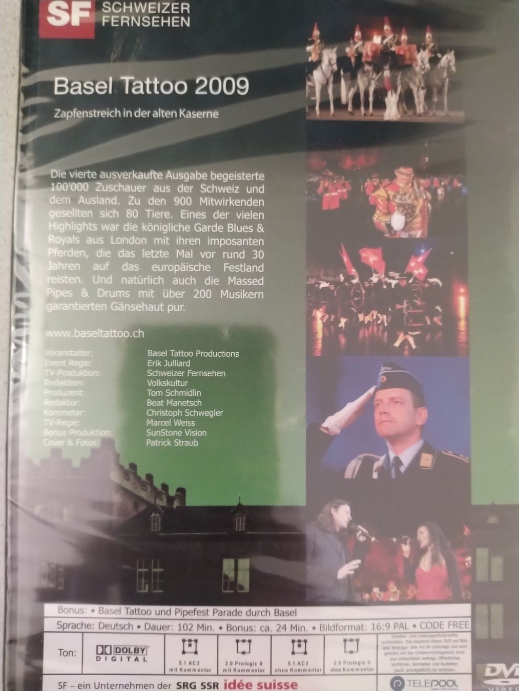 Tutti i DVDs: Basel Tattoo 2009, originalverpackt – Nuovo e nell'imballaggio originale da Sissach venduto da Heimat_Buch 1