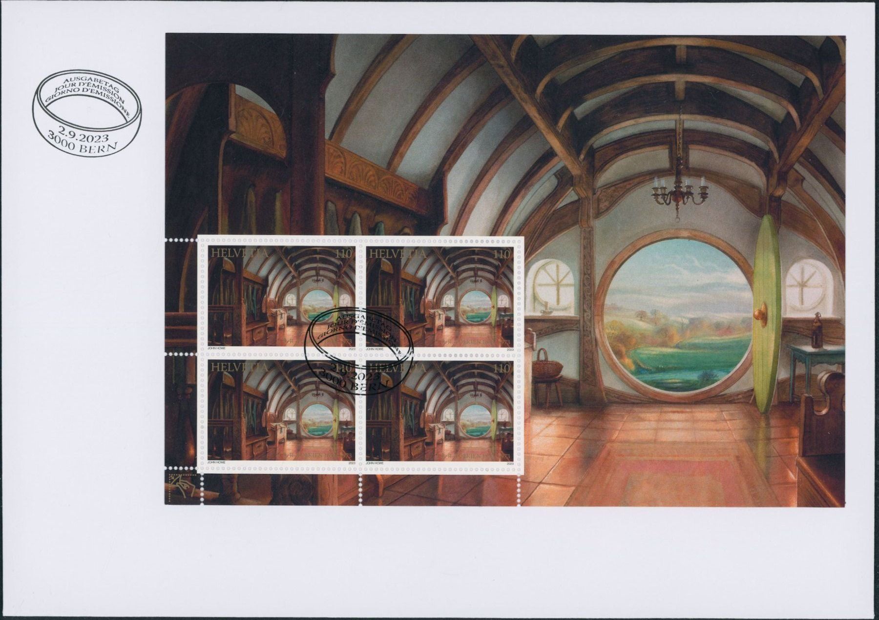 Tutti i francobolli: 2023 - Tolkien - Spezialbogen - Ersttagsbrief FDC ET – Usato da Schindellegi venduto da leecollect 2