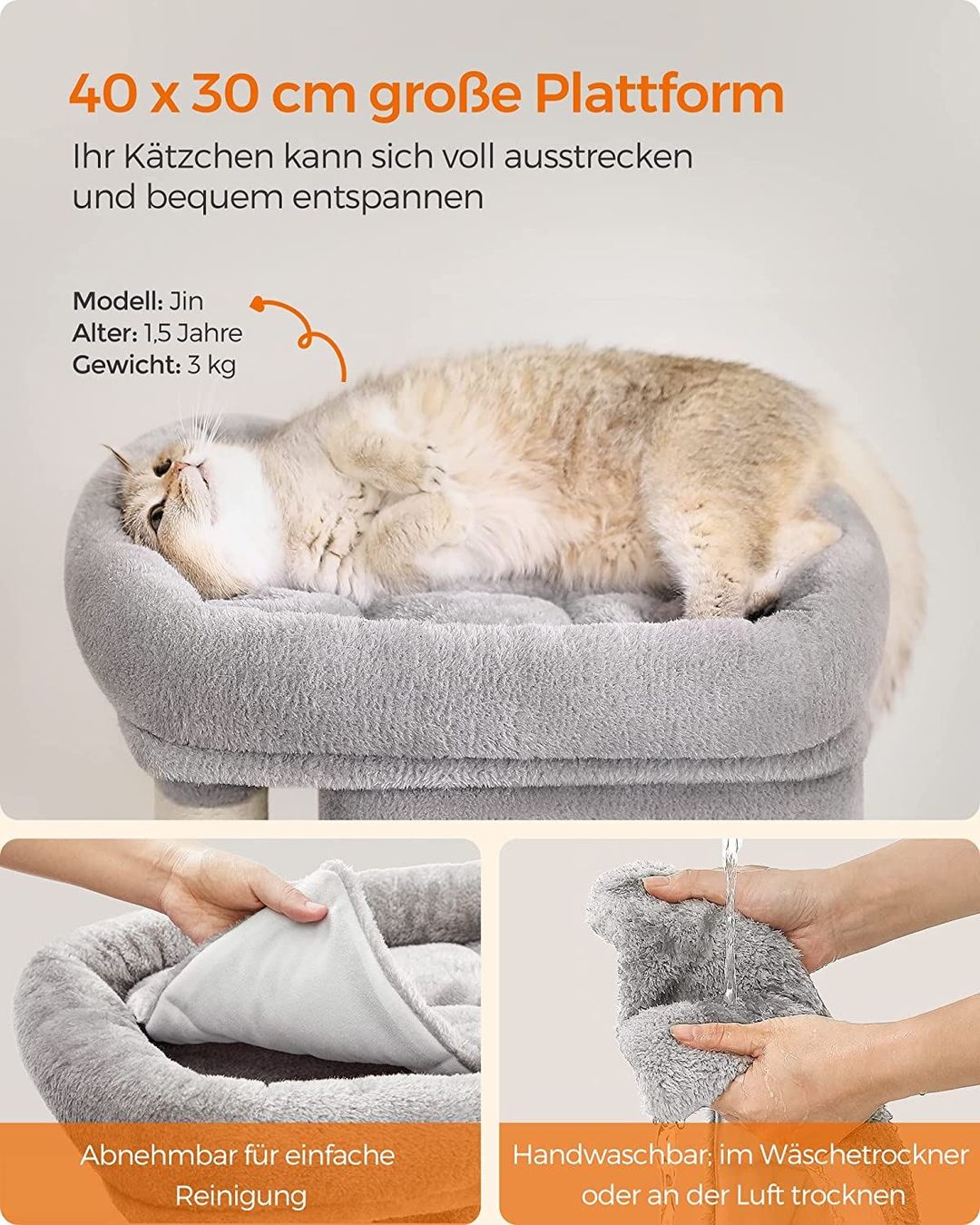 Tiragraffi: Kratzbaum Kletterbaum Katzenbaum 67cm, Katzenhaus hellgrau – Nuovo e nell'imballaggio originale da Zürich venduto da MueDes 2