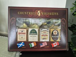 Whisky-Set "Countries 4 Whisk(e)ys", 4 Miniaturen, Neu OVP
