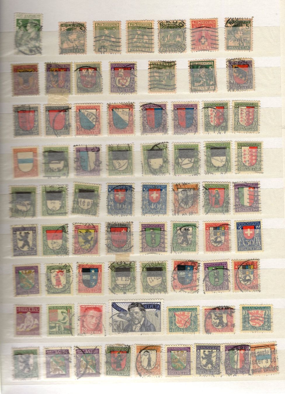 Alle Briefmarken: R1606  /  Pro juventute doublettes  1913-1995 obl. – Gebraucht aus Ste-Croix von MONT-TAGNAC