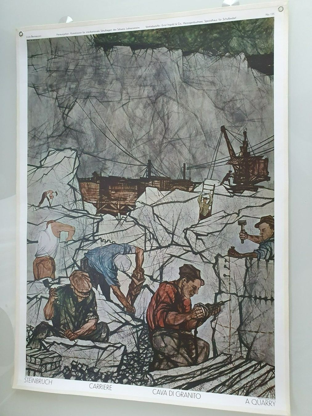 Posters & Illustrations: Schulwandbild Nr. 135 Steinbruch – D'occasion à Fribourg par YannDuc