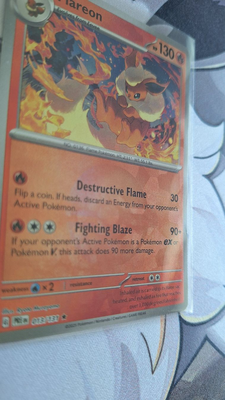 Pokémon Sammelbilder & Trading cards: Flareon Flamara Pokeball Holo - Prismatic Evolution – Gebraucht aus Altstätten SG von GGsGameshop 1
