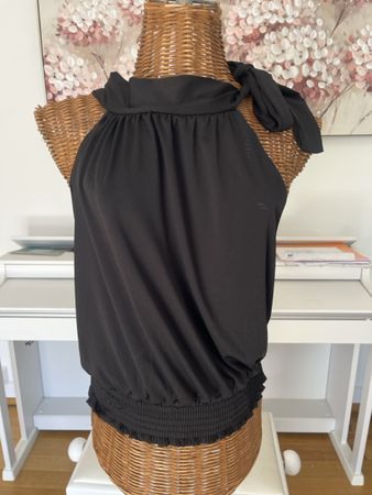 Neckholdertop mit Schleife seitlich, S