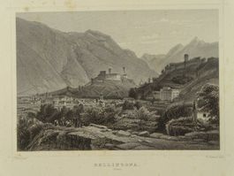 BELLINZONA, STAHLSTICH 1856