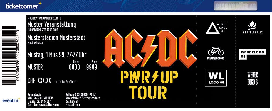 AC/DC Front Field Stehplatz Zürich 29.06. Ticketschutz (Gebraucht) in ...