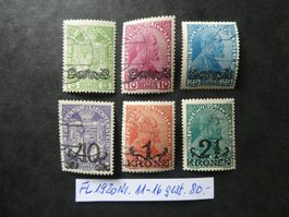 FL 1920 Nr. 11-16 gestempelt