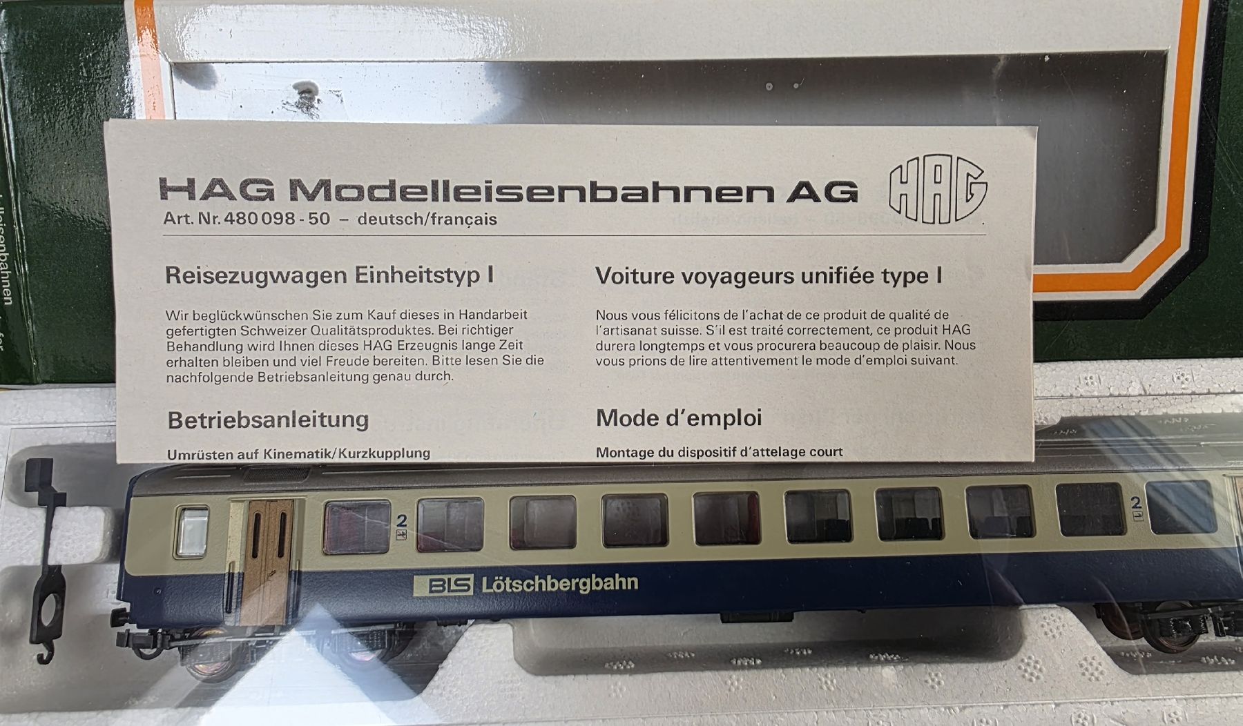 Hag Modelleisenbahnen: Hag Nr. 453 BLS HO 2 Klasswagen DC – Gebraucht aus Schwarzenburg von hebusch54 3