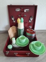 50er 60er J. Mid Century Picknickkoffer Oldtimer Camping