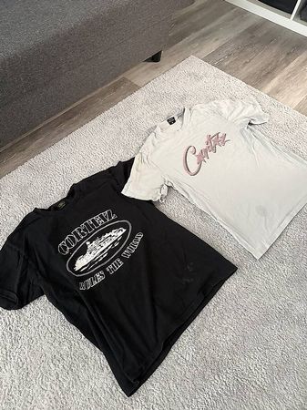  2x Corteiz T-Shirts / CRTZ  Schwarz & Weiss