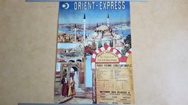 Reproduction affiche,  Orient-Express, 93 x 95 cm. 1985