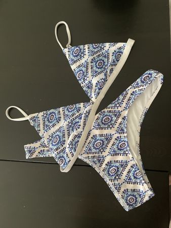 Bikini Damen blau-weiss Grösse S neuwertig