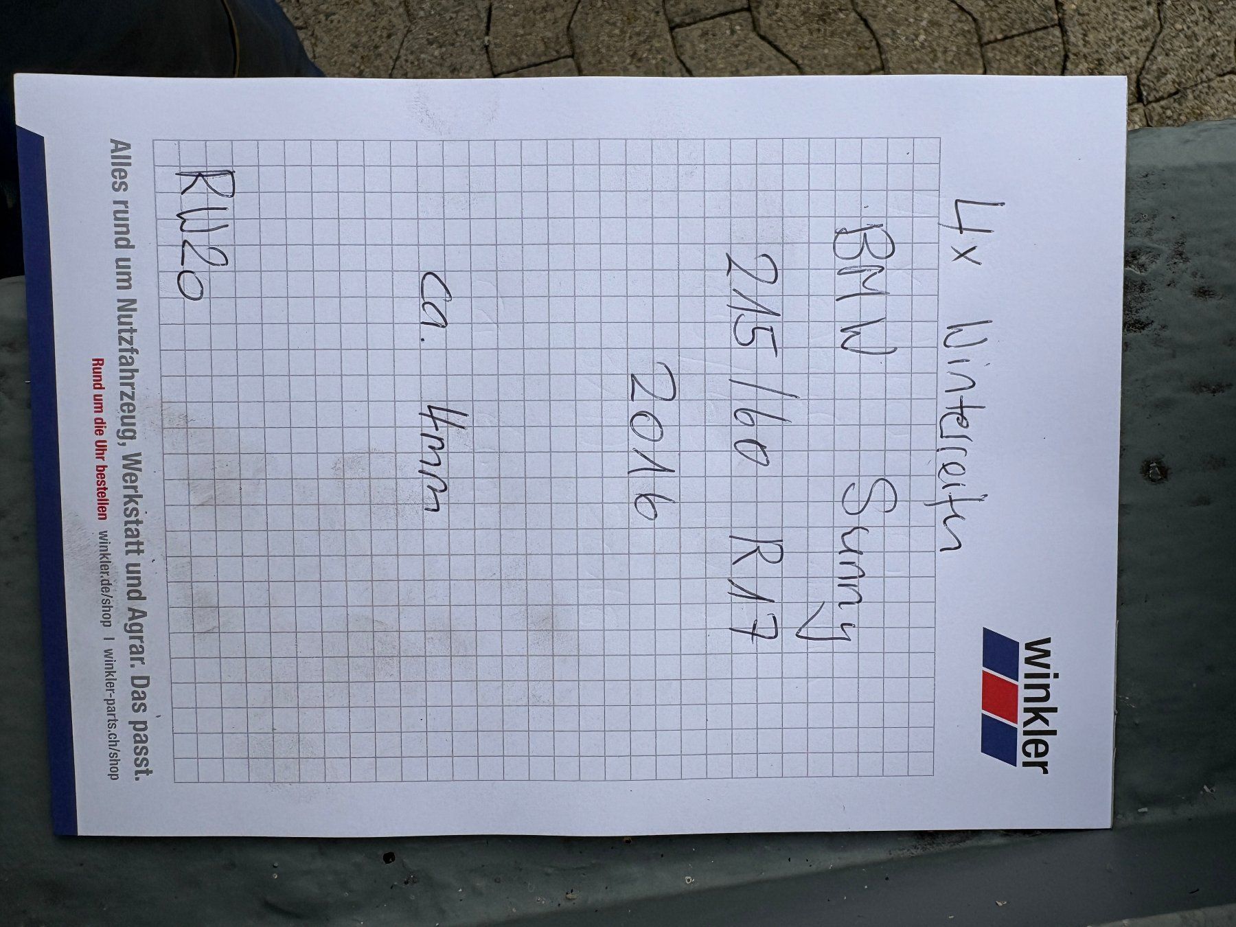 Pneumatici & Ruote complete: Winterräder 215/60 R17 BMW – Usato da Kaltbrunn venduto da Steoli74 3